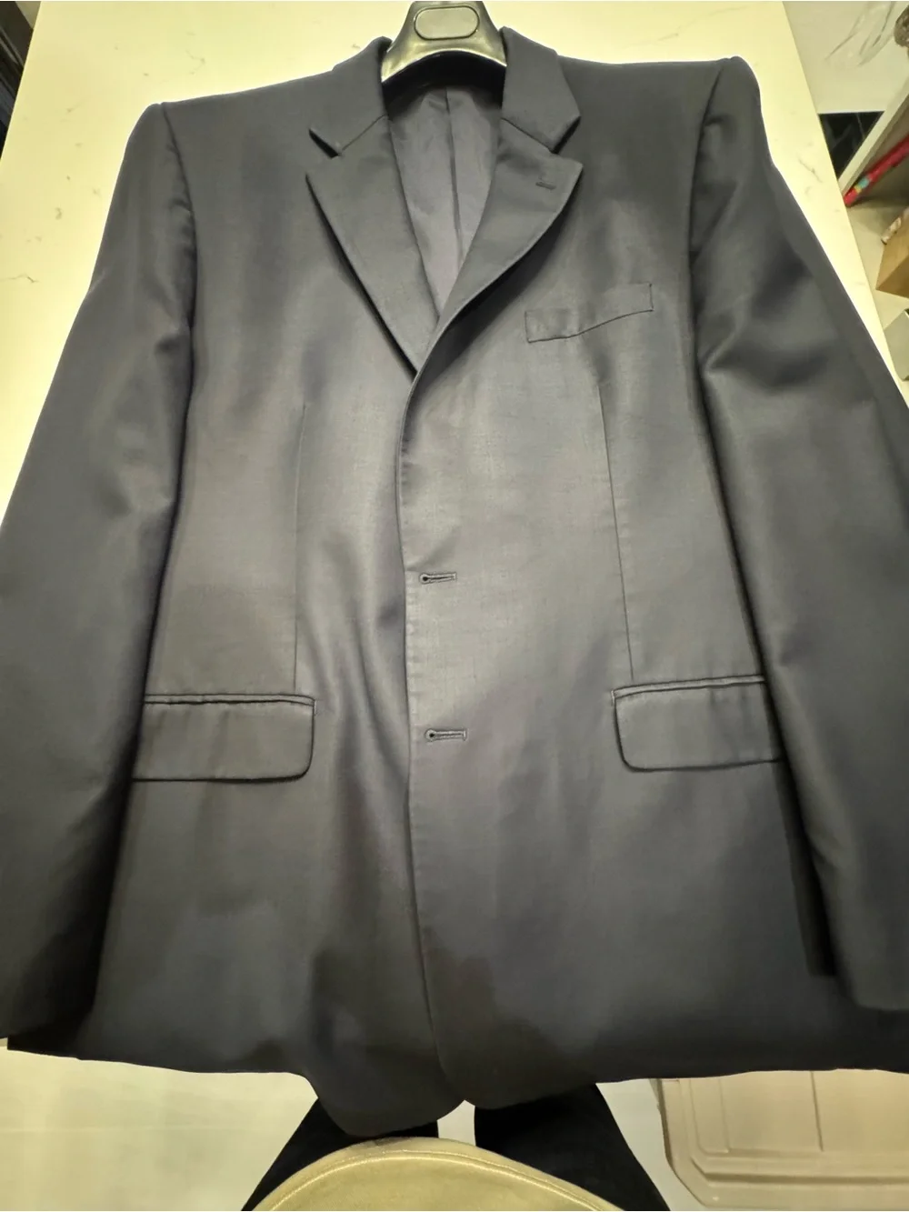 Hart Schaffner Marx Navy and Grey Single-Breasted Suits